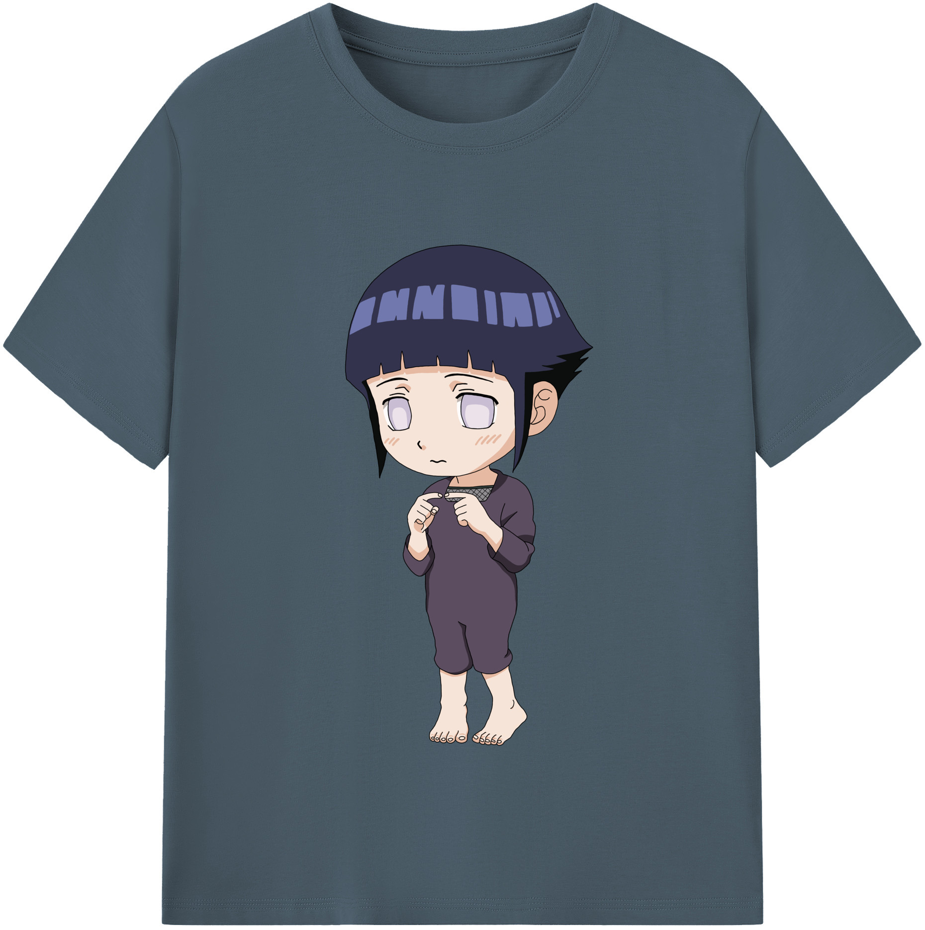 （画像用） NARUTO -ナルト- 日向ヒナタ Hyūga Hinata 綿100％半袖Tシャツ（フロントプリント）
